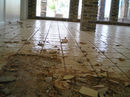 Flooring During Tile Removal