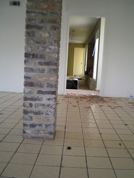 Living Room Floor During Remodeling