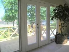Patio Door Project Picture Patio Door New Insulated Glass Double Patio Door with New Hardware and White Paint