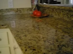 Kitchen Remodeling Granite Countertop with Backsplash Closeup View